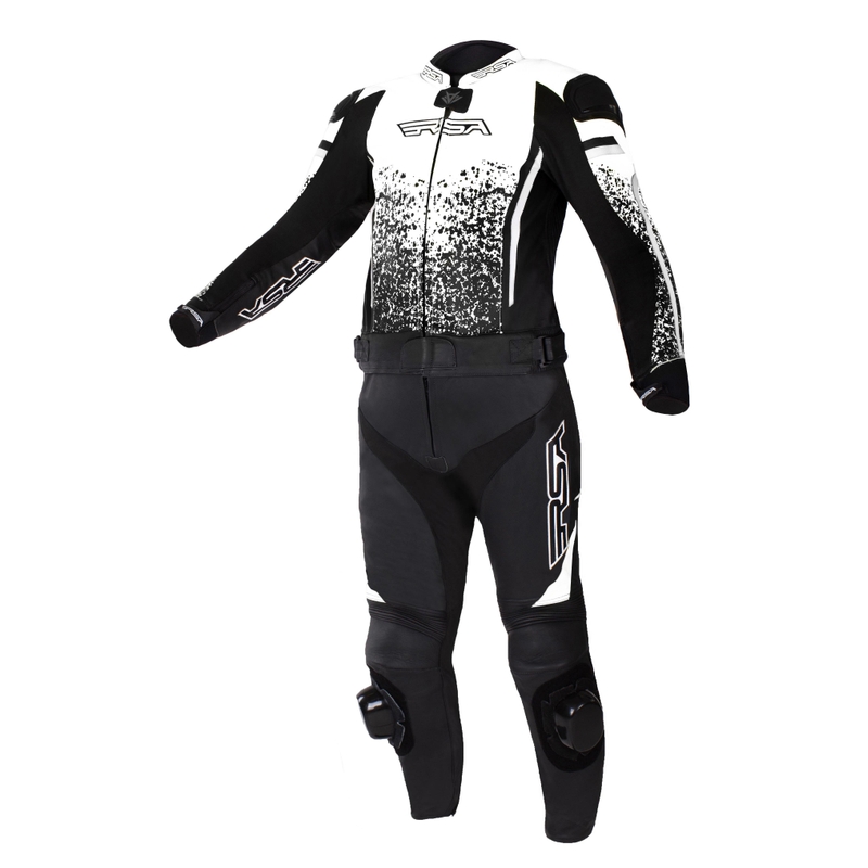 RSA GT2 zwart-witte motoroverall uitverkoop