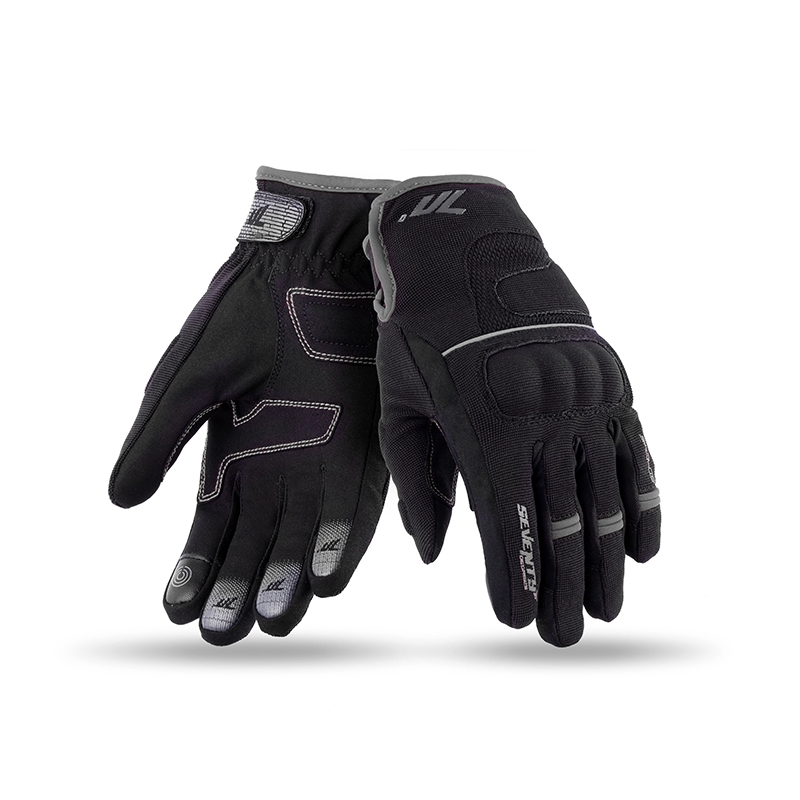 Motorhandschoenen SEVENTY DEGREES SD-C43 zwart-grijs