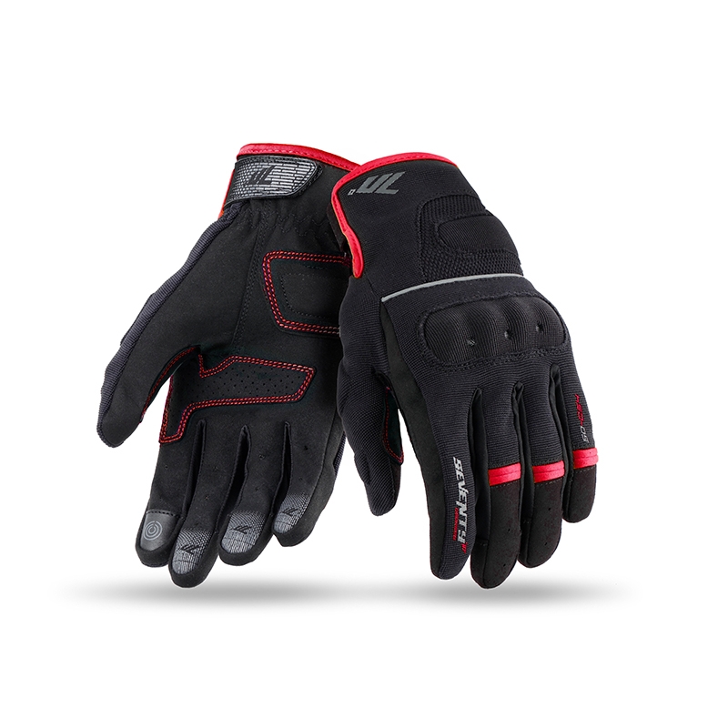 Motorhandschoenen SEVENTY DEGREES SD-C54 zwart-rood