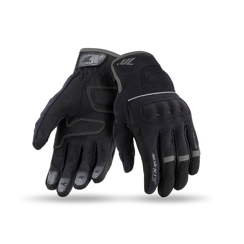 Motorhandschoenen SEVENTY DEGREES SD-C54 zwart-grijs