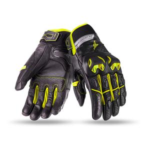 Motorhandschoenen SEVENTY DEGREES SD-N32 zwart-fluogeel