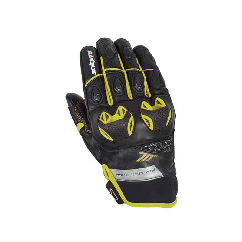Motorhandschoenen SEVENTY DEGREES SD-N32 zwart-fluogeel