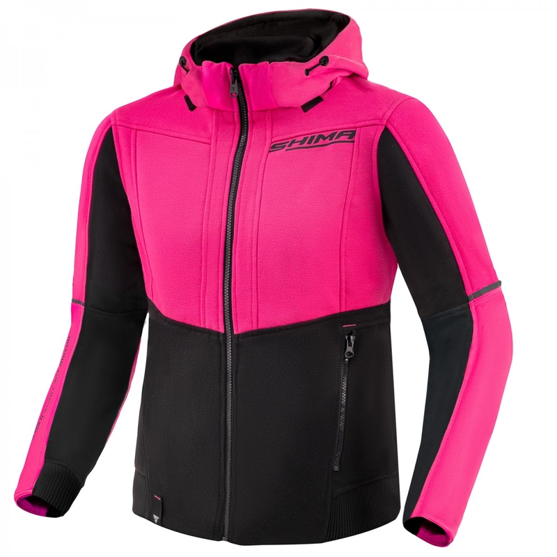 Dames motorsweatshirt Shima Daybreaker zwart-roze