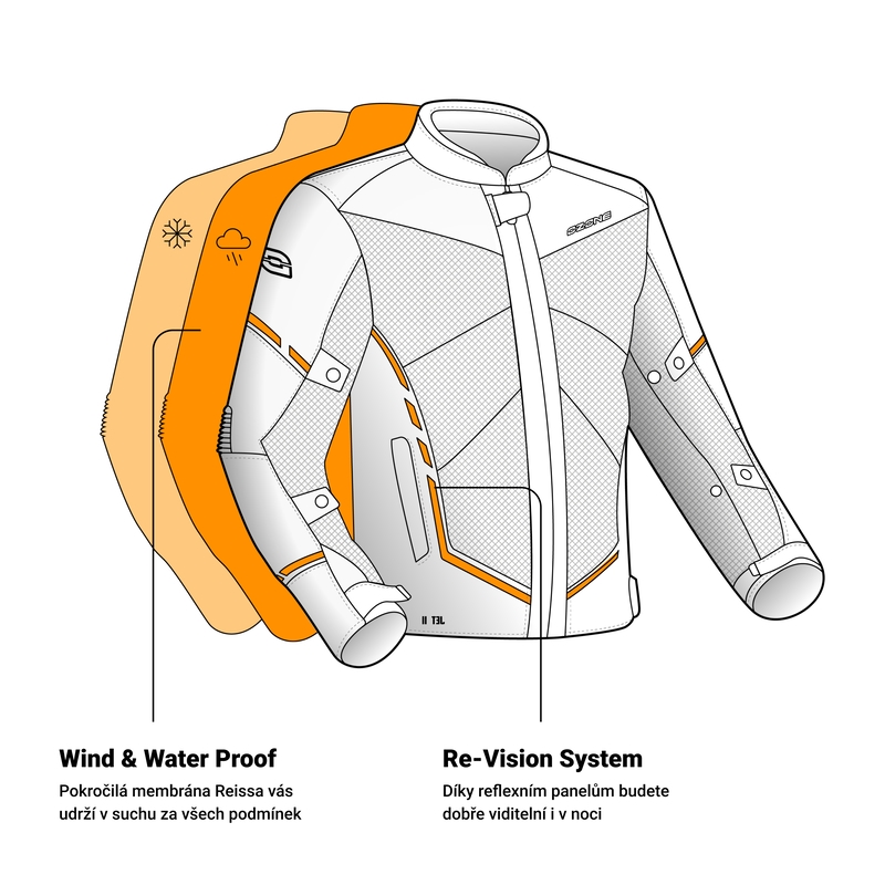 Motojas Ozone Jet II zwart-fluogeel uitverkoop