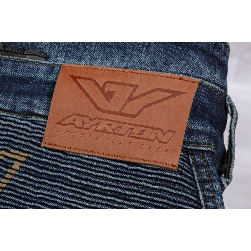 Ayrton 505 motorjeans, gewassen blauw