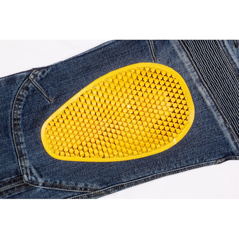 Ayrton 505 motorjeans, gewassen blauw