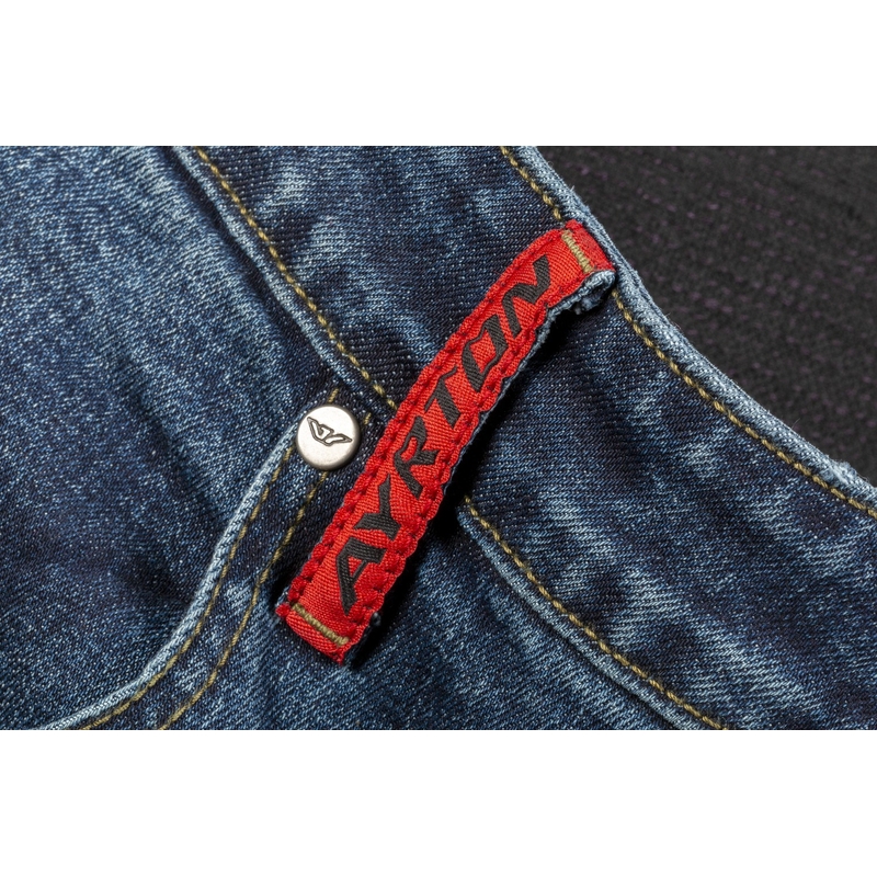 Ayrton 505 motorjeans, gewassen blauw