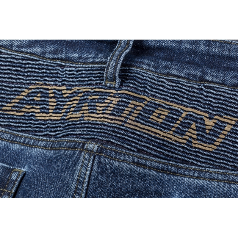 Ayrton 505 motorjeans, gewassen blauw