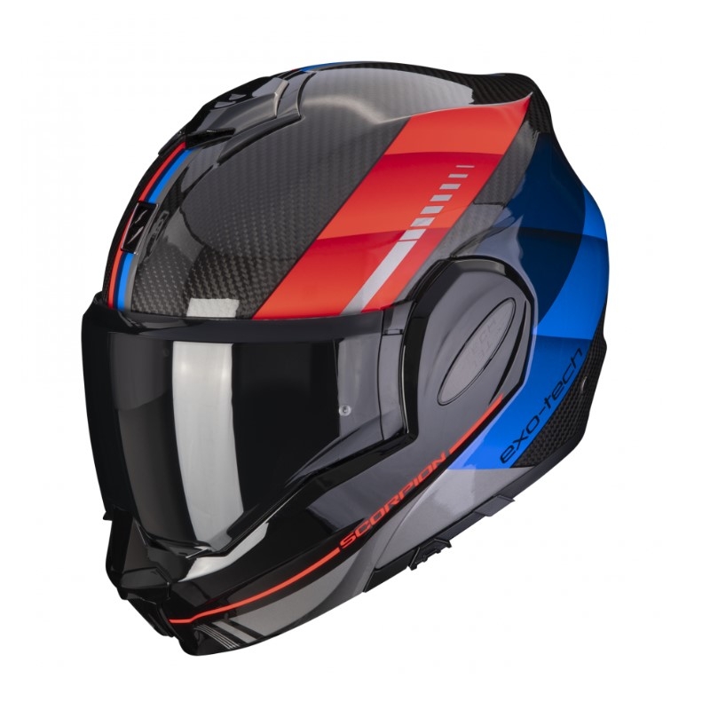 Scorpion EXO-TECH EVO Carbon Genus zwart-blauw-rood kantelhelm
