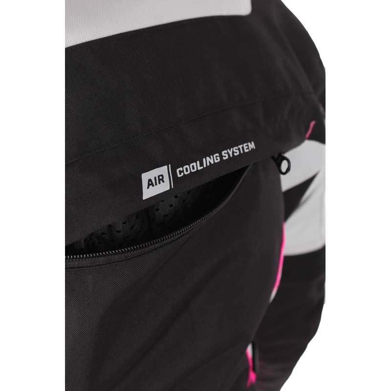 Dámská bunda na motorku RSA EXO 2 černo-šedo-růžová výprodej