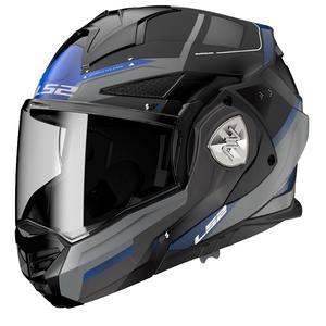 LS2 FF901 Advantrum X Spectrum zwart-blauw-titanium opklapbare motorhelm