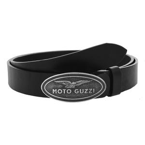 Leren moto riem met Moto Guzzi gesp