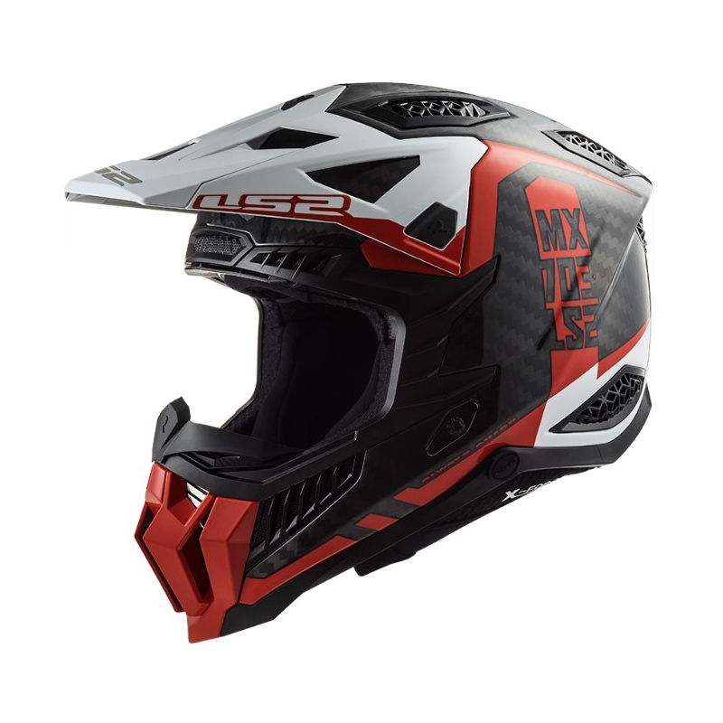 Motorcrosshelm LS2 MX703 C X-Force Victory zwart-rood-wit
