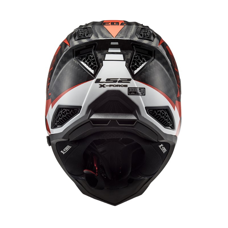 Motorcrosshelm LS2 MX703 C X-Force Victory zwart-rood-wit