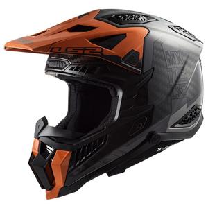 Motorcrosshelm LS2 MX703 C X-Force Victory zwart-titanium-oranje