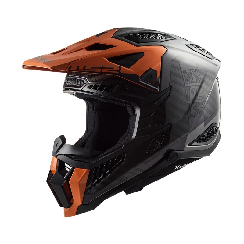 Motorcrosshelm LS2 MX703 C X-Force Victory zwart-titanium-oranje