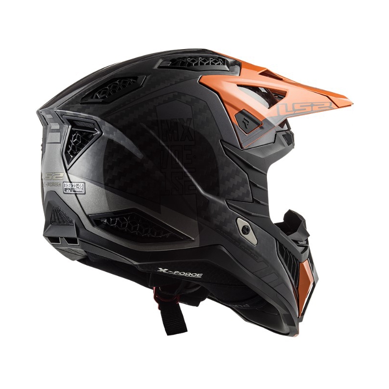 Motorcrosshelm LS2 MX703 C X-Force Victory zwart-titanium-oranje
