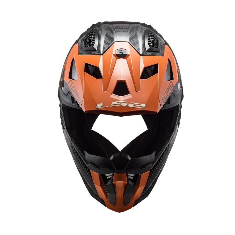 Motorcrosshelm LS2 MX703 C X-Force Victory zwart-titanium-oranje