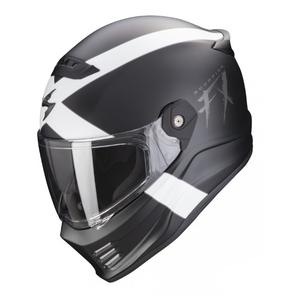 Motorhelm SCORPION COVERT FX GALLUS zwart-wit