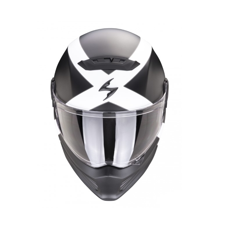 Motorhelm SCORPION COVERT FX GALLUS zwart-wit
