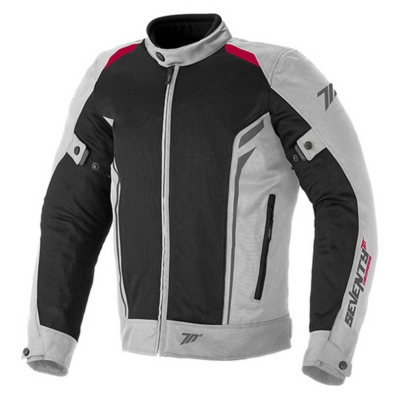 Motorjas SEVENTY DEGREES SD-JT32 zwart-grijs-rood