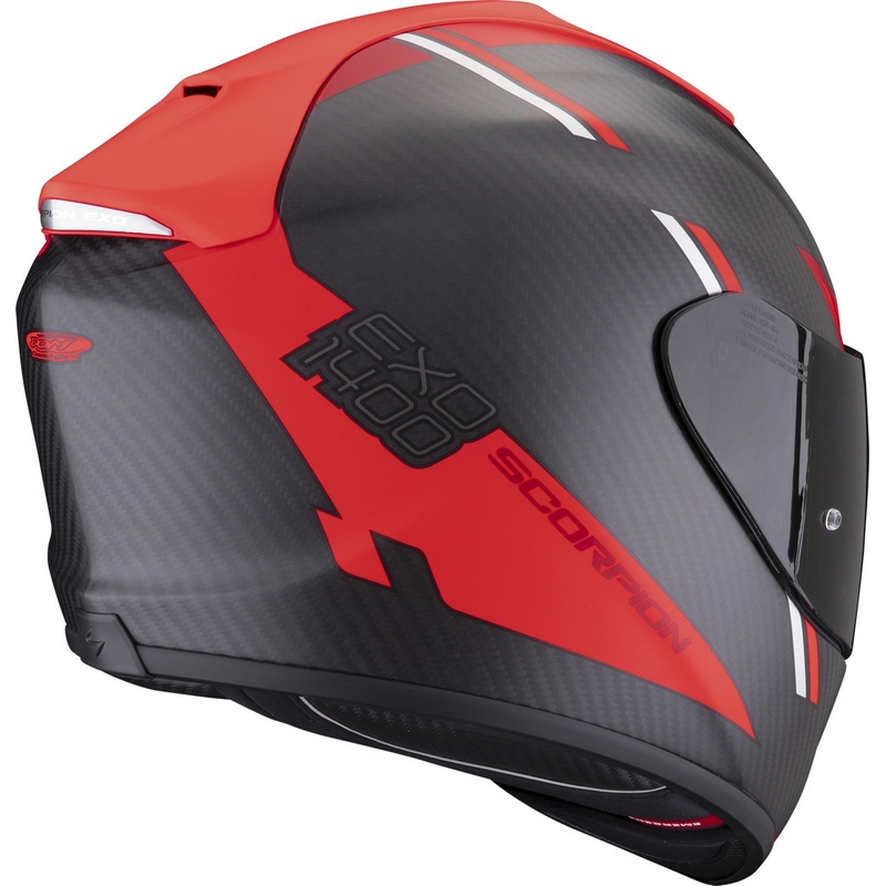 Integraalhelm Scorpion EXO-1400 EVO Carbon Air Kendal zwart-rood