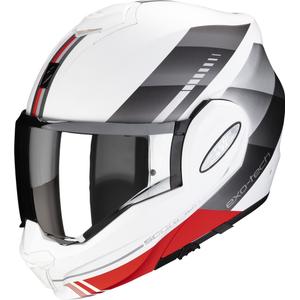 Opvouwbare motorhelm Scorpion EXO-TECH EVO Genre wit-zilver-rood
