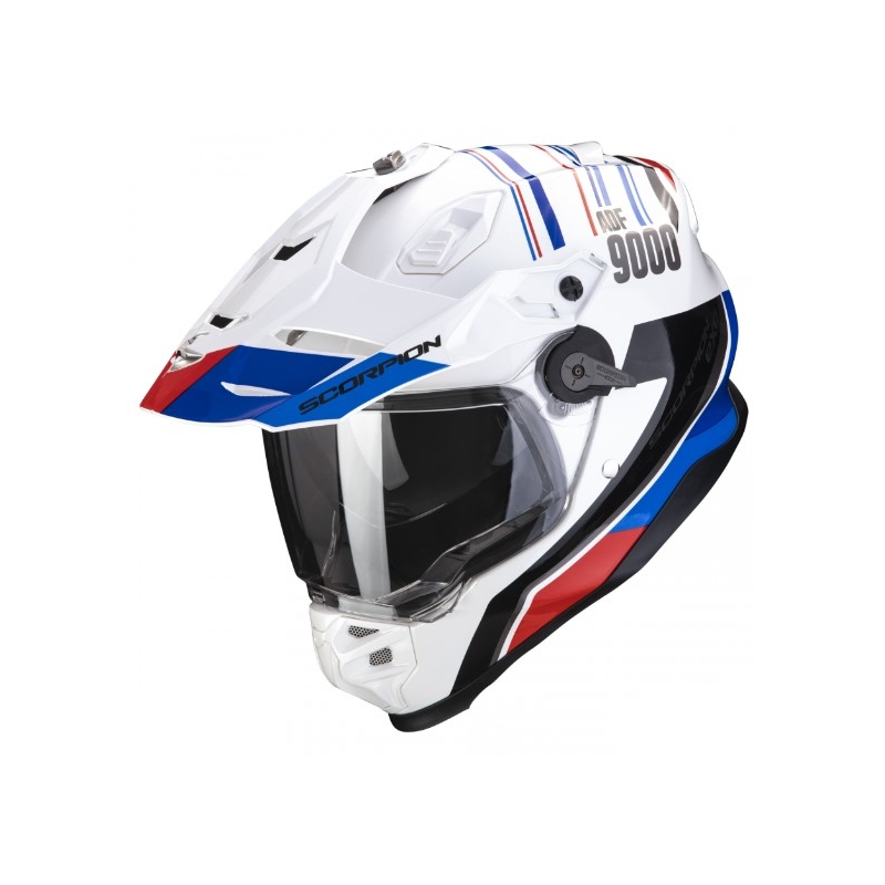 Enduro motorhelm SCORPION ADF-9000 AIR Desert wit-blauw-rood uitverkoop