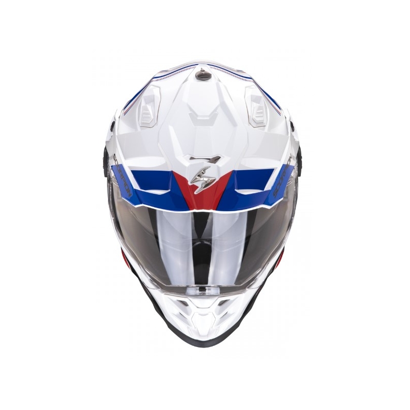 Enduro motorhelm SCORPION ADF-9000 AIR Desert wit-blauw-rood uitverkoop