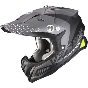 Motorcrosshelm Scorpion VX-22 Air Ares zwart-zilver mat