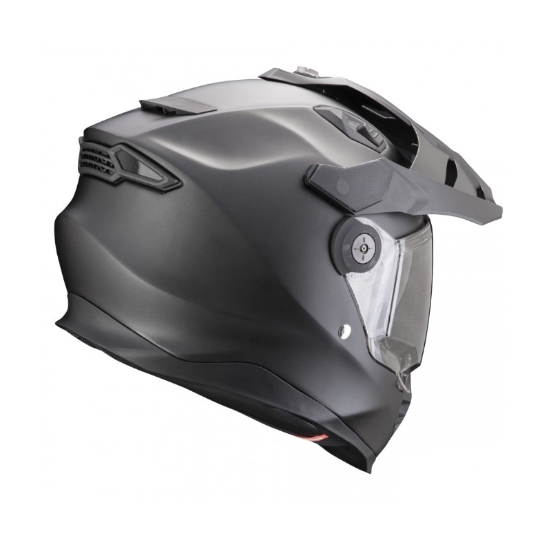 Enduro motorhelm SCORPION ADF-9000 AIR Massief parelzwart mat