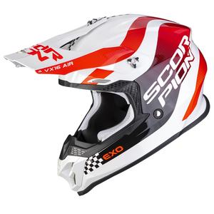 Motorcrosshelm Scorpion VX-16 EVO AIR SOUL wit-rood