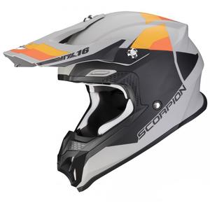 Motorcrosshelm Scorpion VX-16 EVO AIR SPECRUM zwart-grijs-oranje