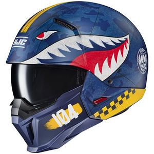 Open helm met masker HJC i20 Vanguard Call Of Duty MC2SF wit-geel-rood-blauw