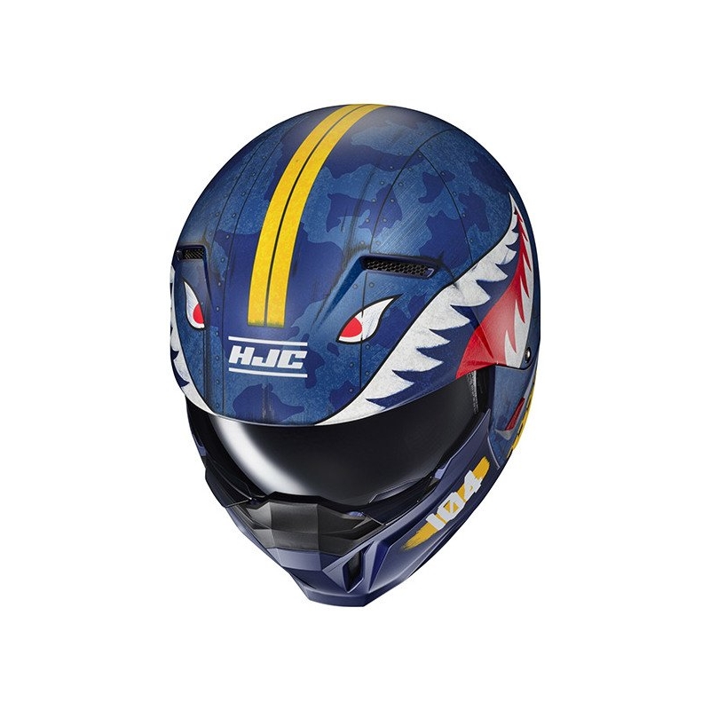 Open helm met masker HJC i20 Vanguard Call Of Duty MC2SF wit-geel-rood-blauw