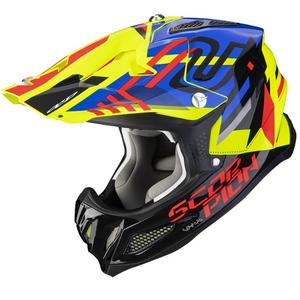 Motorcrosshelm Scorpion VX-22 Air Neox zwart-rood-blauw-fluo geel