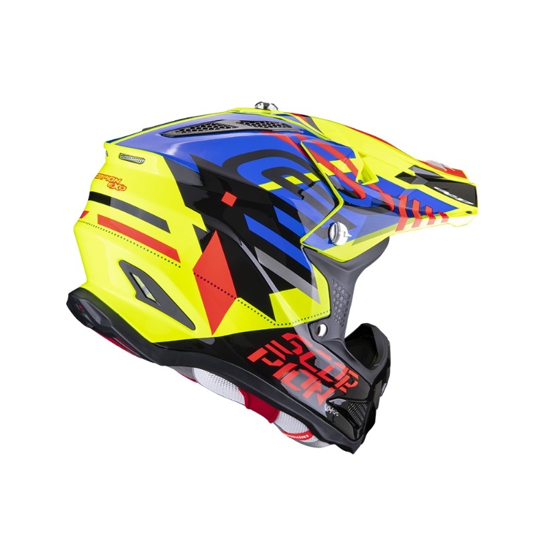 Motorcrosshelm Scorpion VX-22 Air Neox zwart-rood-blauw-fluo geel