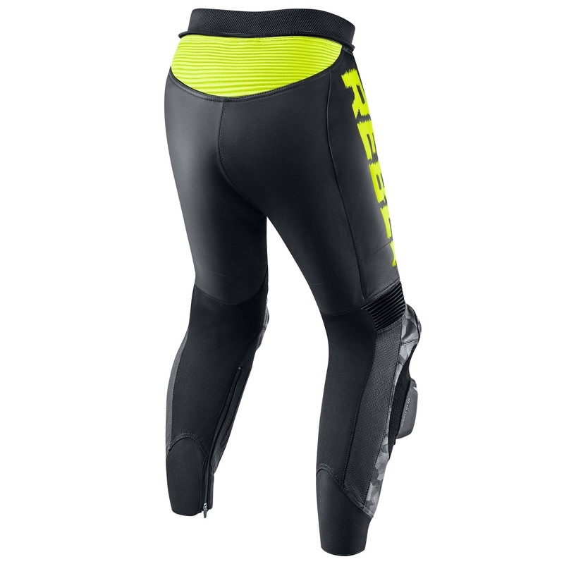 Rebelhorn Rebel zwart-fluo gele motorbroek uitverkoop