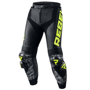 Rebelhorn Rebel zwart-fluo gele motorbroek uitverkoop