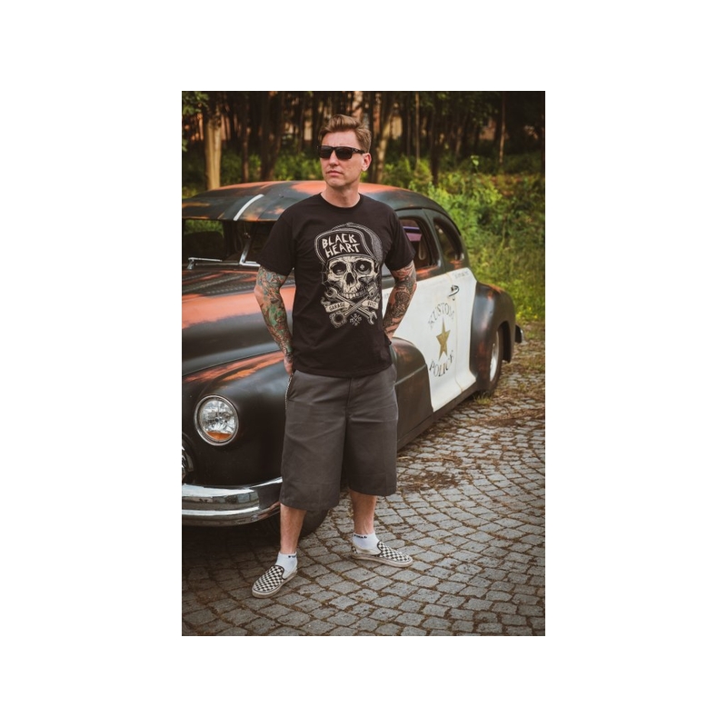 Heren T-shirt Black Heart Garage Built