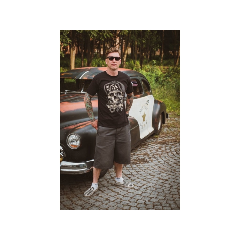 Heren T-shirt Black Heart Garage Built