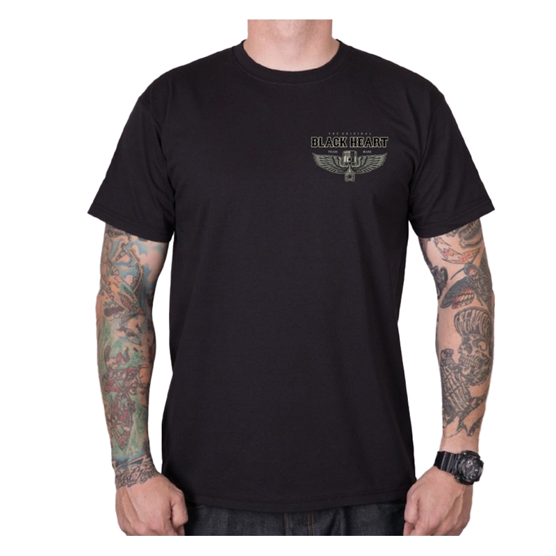 Pánské triko Black Heart Blue Chopper