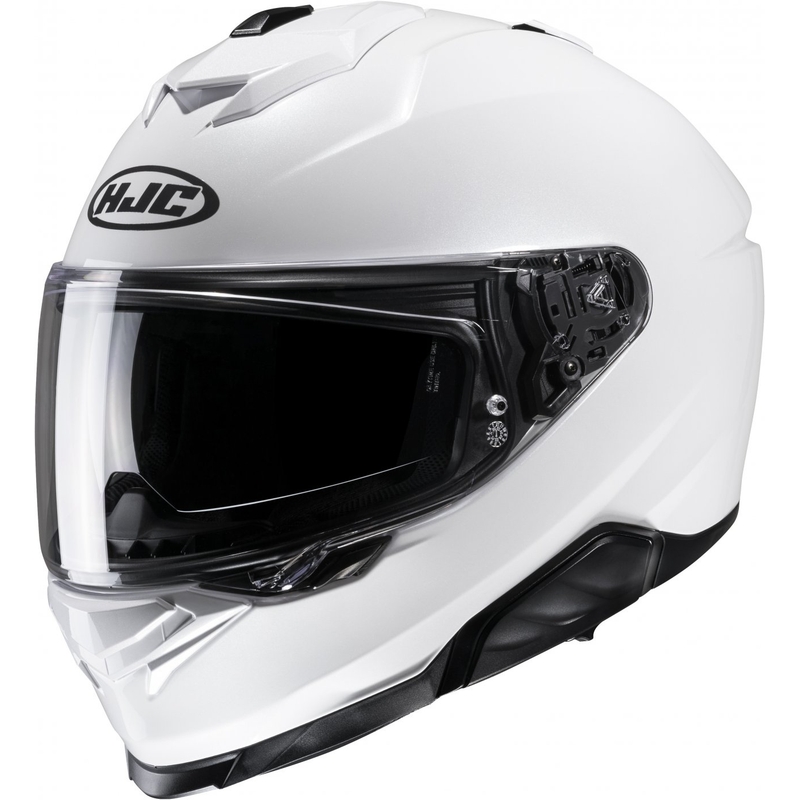 HJC i71 Solid parelmoer witte integraal motorhelm