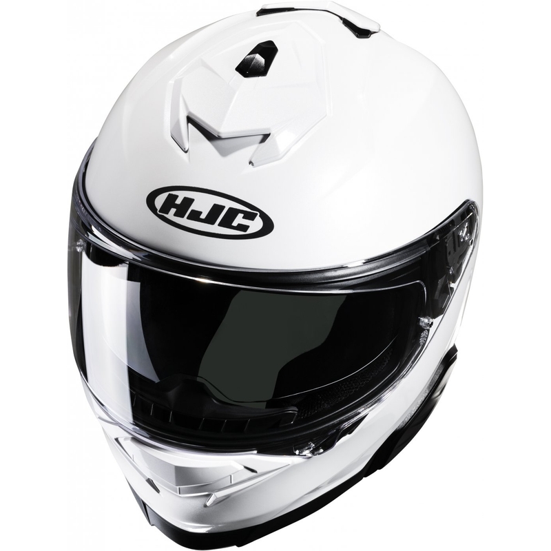 HJC i71 Solid parelmoer witte integraal motorhelm