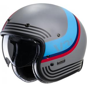 Open motorhelm HJC V31 Byron MC21SF rood-blauw-zwart-grijs