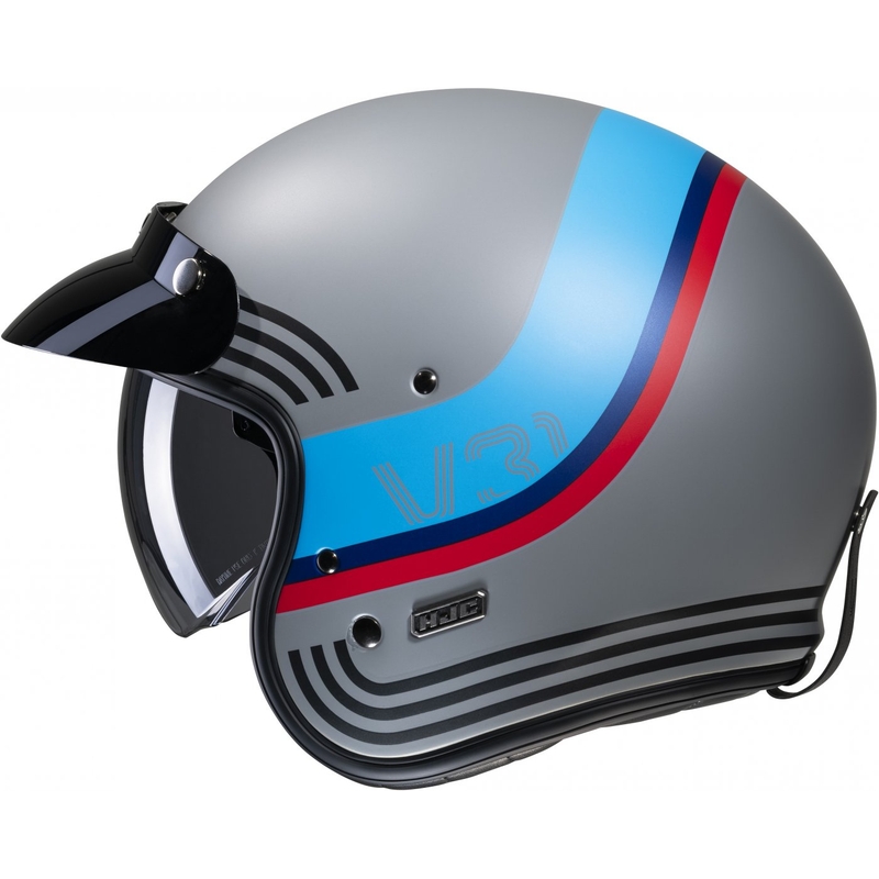 Open motorhelm HJC V31 Byron MC21SF rood-blauw-zwart-grijs