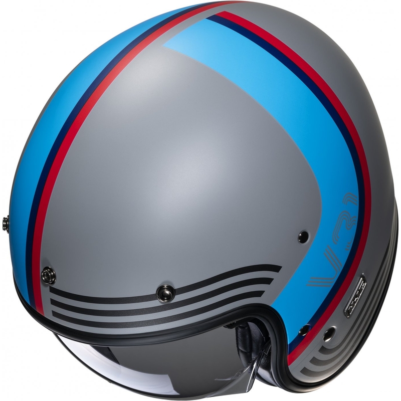 Open motorhelm HJC V31 Byron MC21SF rood-blauw-zwart-grijs