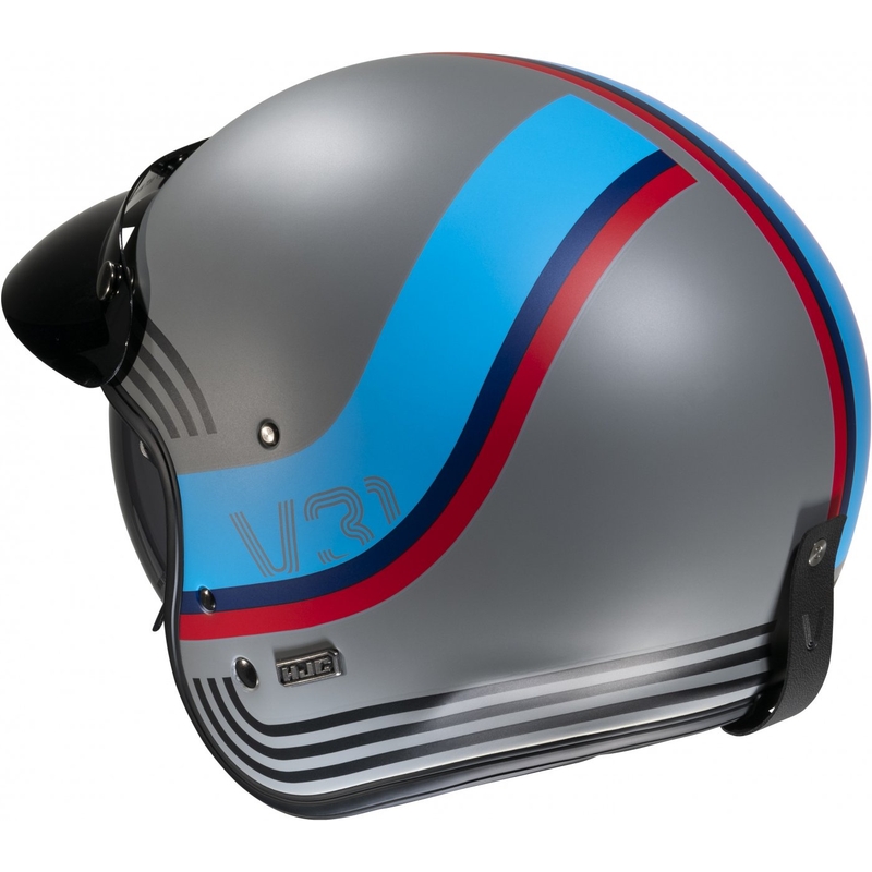 Open motorhelm HJC V31 Byron MC21SF rood-blauw-zwart-grijs