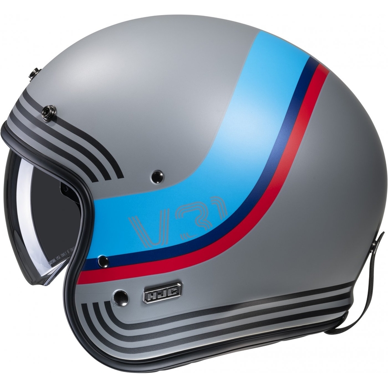Open motorhelm HJC V31 Byron MC21SF rood-blauw-zwart-grijs