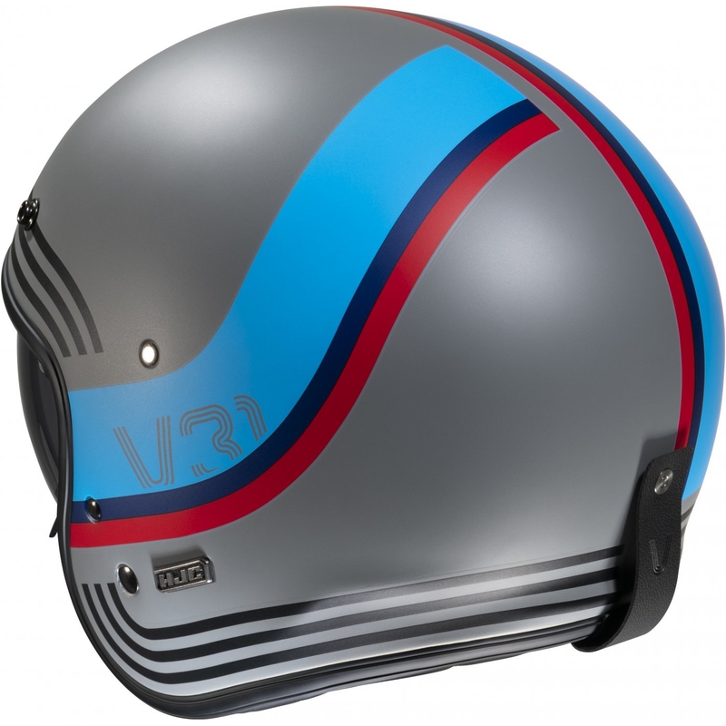 Open motorhelm HJC V31 Byron MC21SF rood-blauw-zwart-grijs
